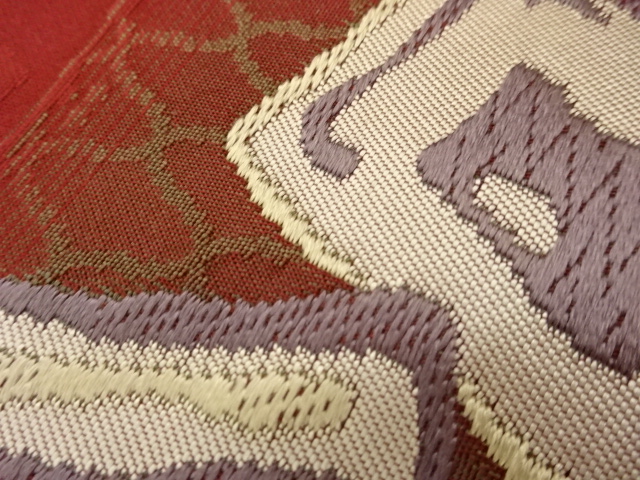  色紙散らし模様織出し名古屋帯